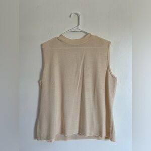 St. John Cream Sleeveless Top
